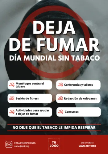 Edita un diseño del Día del Tabaquismo