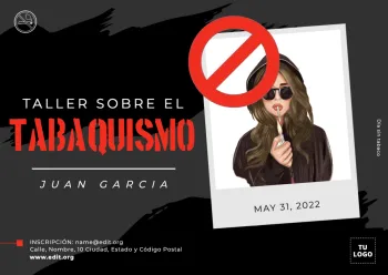 Edita un diseño del Día del Tabaquismo