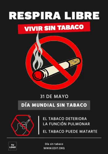 Edita un diseño del Día del Tabaquismo