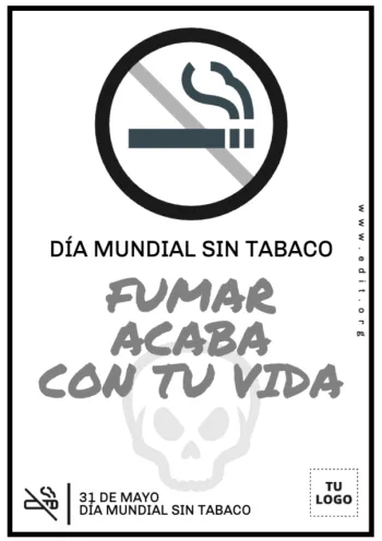 Edita un diseño del Día del Tabaquismo
