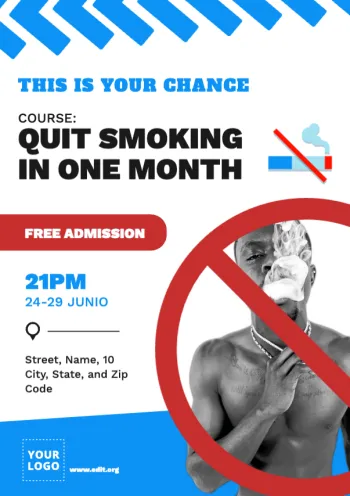 Bearbeite ein Poster zum Weltnichtrauchertag