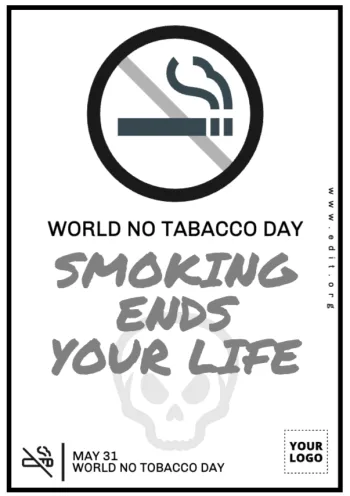 Bearbeite ein Poster zum Weltnichtrauchertag