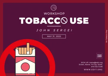 Bearbeite ein Poster zum Weltnichtrauchertag