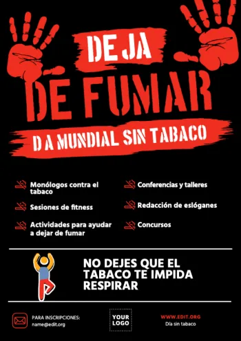 Edita un diseño del Día del Tabaquismo
