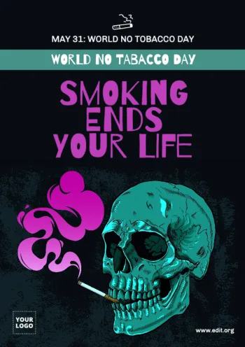 Bearbeite ein Poster zum Weltnichtrauchertag