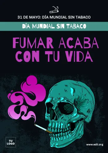 Edita un diseño del Día del Tabaquismo
