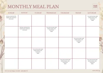 Bearbeite eine Ernährungsvorlage