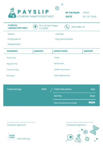 Edytuj darmowy szablon odcinka wypłaty