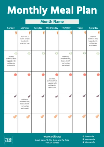 Edit a template for nutritionists and dietitians