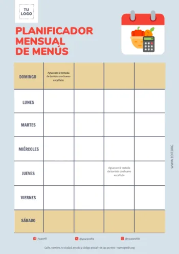 Crea un diseño de nutrición