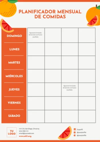 Crea un diseño de nutrición