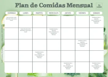 Edita un planner mensual
