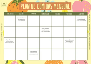 Edita un planner mensual