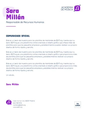 Editar una plantilla US letter