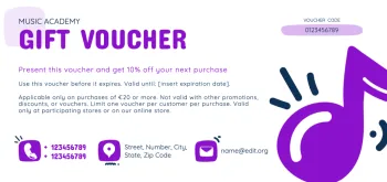 Create a gift voucher