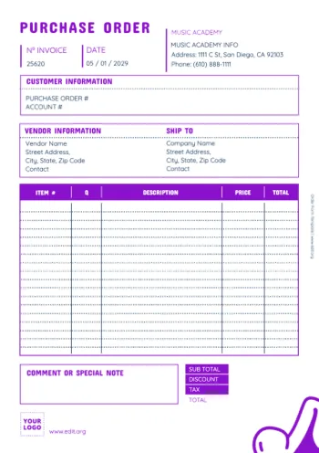 Edit an Order Template