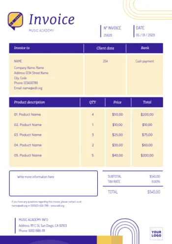 Modifier une facture