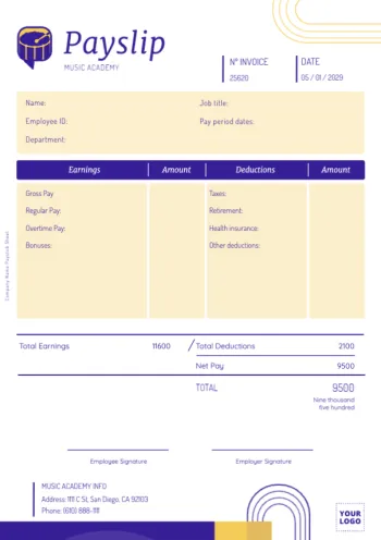 Edytuj darmowy szablon odcinka wypłaty