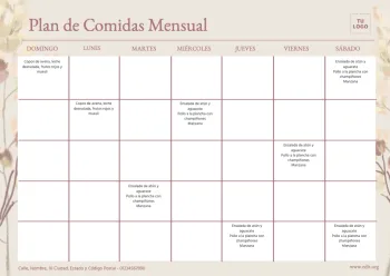 Crea un diseño de nutrición