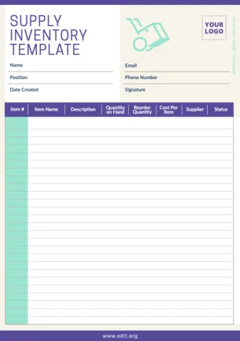 Edit an Inventory template