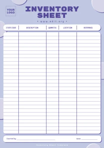 Edit an Inventory template