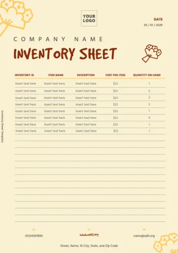 Edit an Inventory template