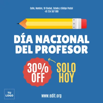 Edita un diseño para el Día del Maestro