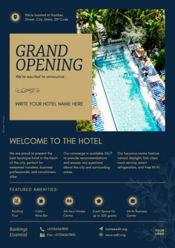 Edit a template for your grand opening