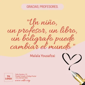 Edita un diseño para el Día del Maestro