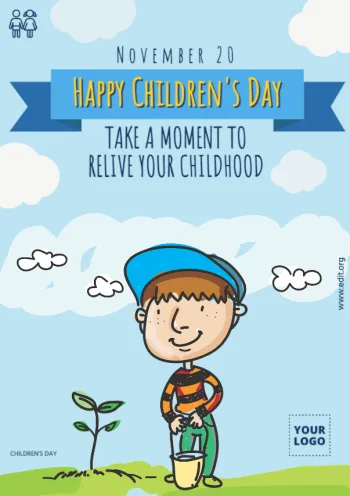 Publicar um pôster do Dia das Crianças