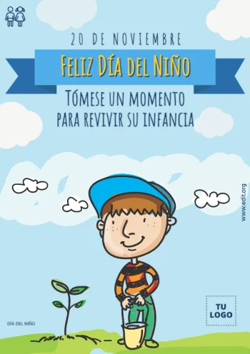 Edita un póster del Día del Niño