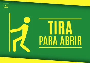 Editar un cartel de Empujar / Tirar