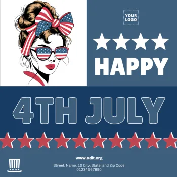 Edit a 4th of july template