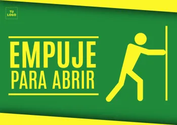 Editar un cartel de Empujar / Tirar