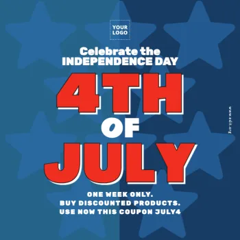 Edit a 4th of july template