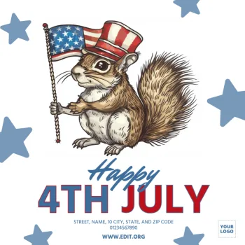 Edit a 4th of july template