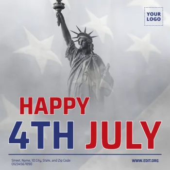 Edit a 4th of july template