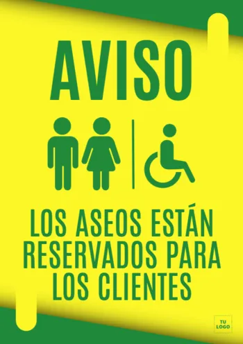 Edita un cartel de baño exclusivo