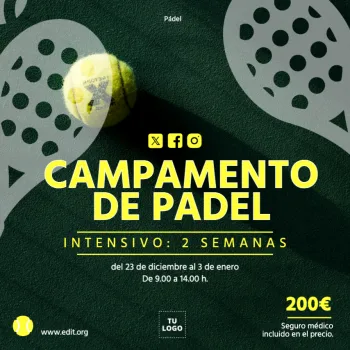 Edita un banner de Pádel