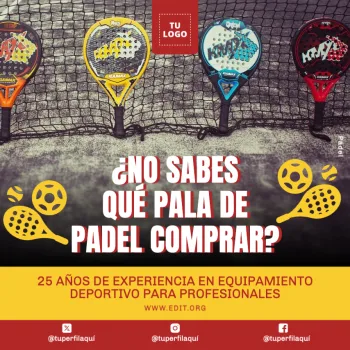 Edita un banner de Pádel