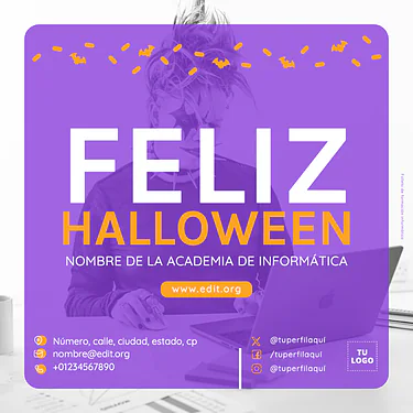 Diseña flyers de Cursos de Informática con plantillas (23)