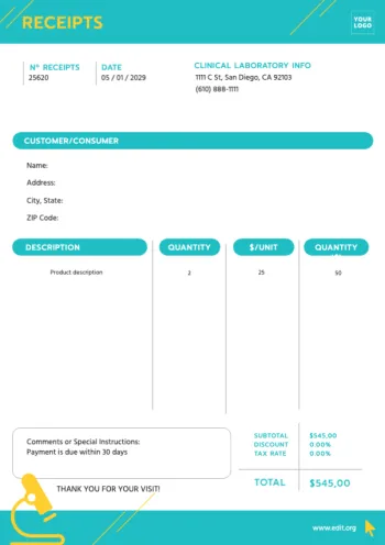 Edycja próbki paragonu