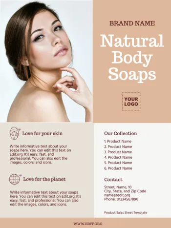 Edit a sample Sell Sheet