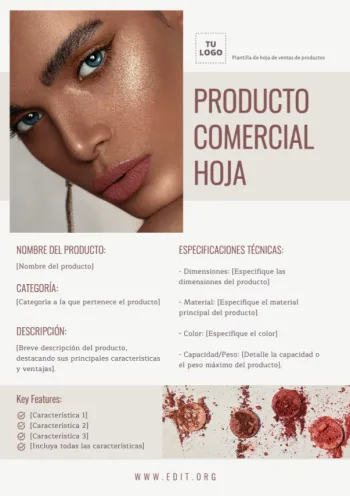 Edita un cartel de salón de belleza