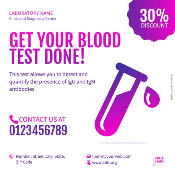 Edit a Diagnostic Lab flyer