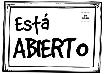 Edita un cartel de abierto o cerrado