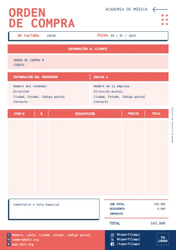 Edita una Hoja de Pedido