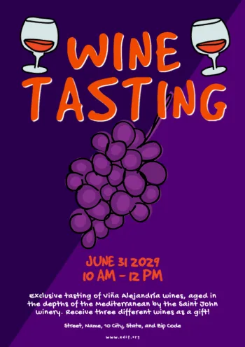 Modifica un invito a un evento di degustazione di vini