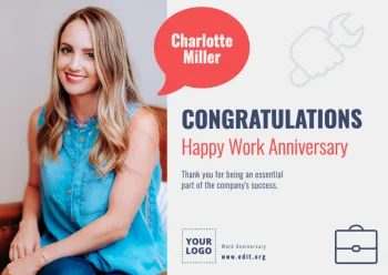 Edit a Work Anniversary flyer