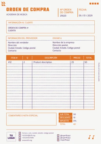 Edita una Hoja de Pedido